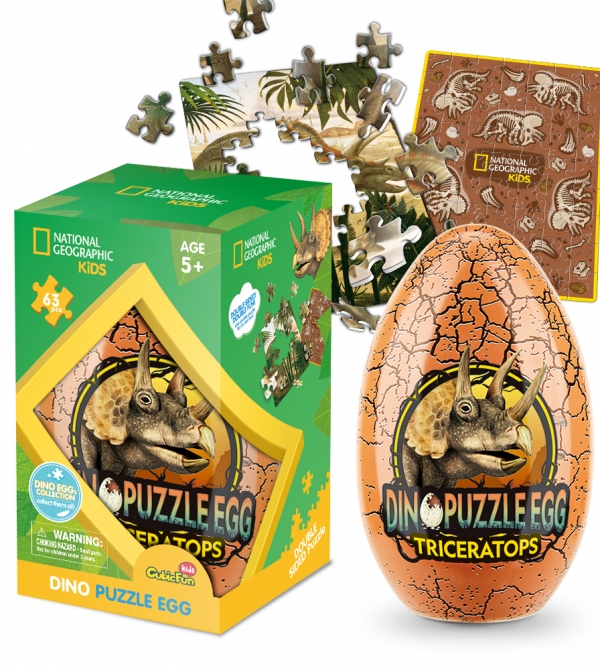 DS1042h Dino Puzzle Egg-Triceratops